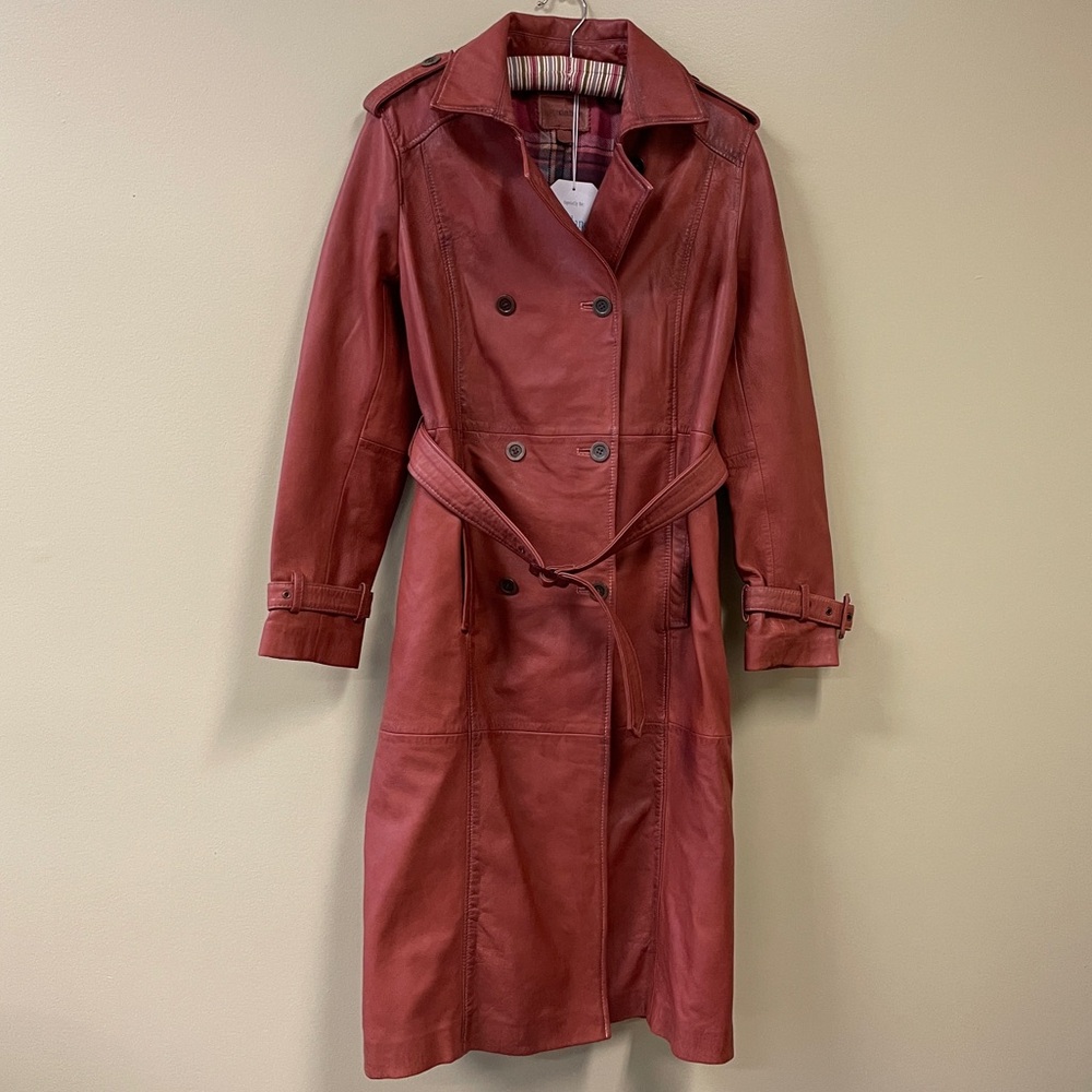 Sundance | Leather “Araminta” Trench Coat, Sz M ♥ NWT! - Picture 4 of 12